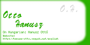 otto hanusz business card